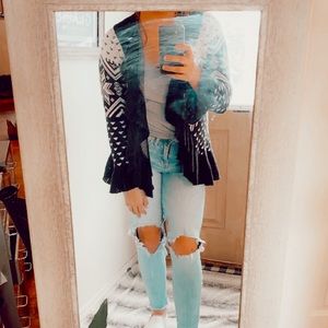 adorable black & white comfy cardigan